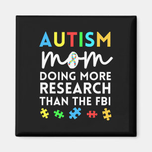 Imã Divertido Autismo Mãe Fazendo Mais Pesquisa Para A