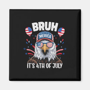 Imã Divertido Bruh Quatro 4 De Julho Águia Patriota Am