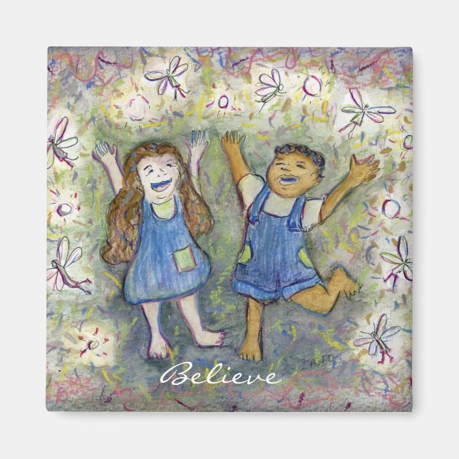 Imã Divertido com os magnetos de geladeira (Frente)