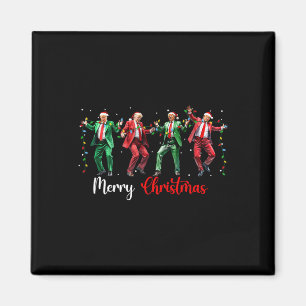 Imã Divertido Dança Trump Papai Noel Natal Feliz Paja