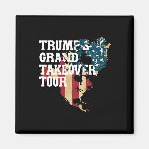 Imã Divertido Donald Trump Bandeira Americana Canadá G