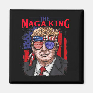 Imã Divertido Donald Trump Ultra Maga King em julho do