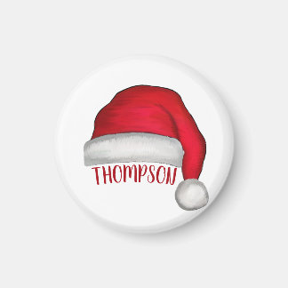Imã Divertido Fofo Papai Noel Vermelho Natal Personali