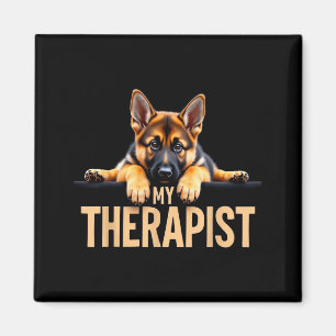 Imã Divertido Gsd Shep Cachorro Meu Terapeutico Pastor