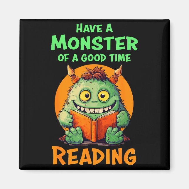 Imã Divertido Halloween Professor Bibliotecário Monstr (Frente)