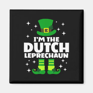 Imã Divertido Irlandês Holandês Leprechaun Feliz Dia d