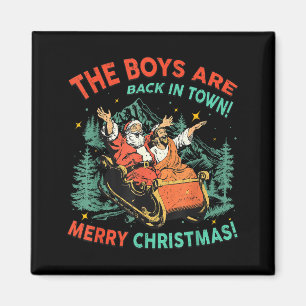 Imã Divertido Jesus Papai Noel Os Meninos Voltaram à C