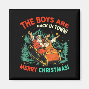 Imã Divertido Jesus Papai Noel Os Meninos Voltaram à C