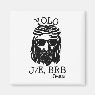 Imã Divertido Jesus Páscoa Yolo Jk Brb Texting