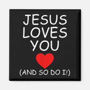Imã Divertido Jesus Te Ama E Eu Também Jesus Cristão