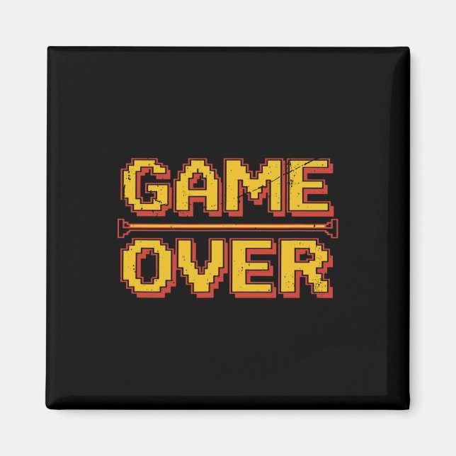 Imã Divertido Jogo de Vídeo de Arcade Retro Nostalgia  (Frente)