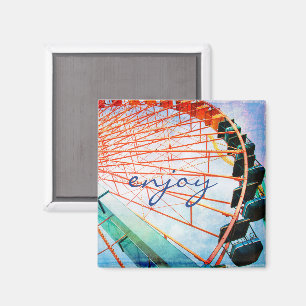 Imã Divertido na moda, o carnaval de roda-gigante colo