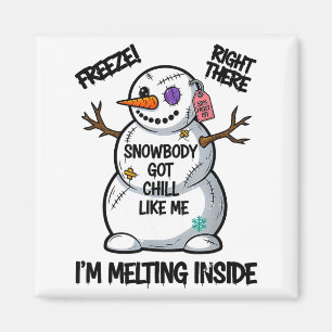 Imã Divertido Ninguém Neva Frio Como Meu Boneco de Nev