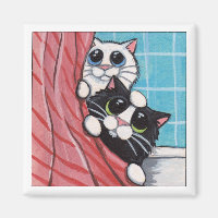 Divertido No Chá - Magneta Gato