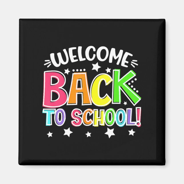 Imã Divertido Primeiro Dia de Professora Bem-Vindo À S (Frente)