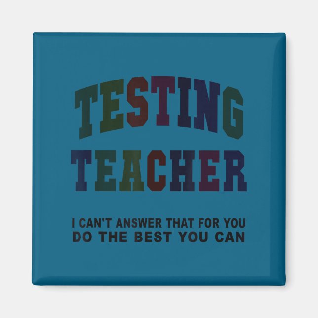 Imã Divertido professor de teste dia de teste bruh mat (Frente)