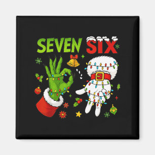 Imã Divertido Seis Sete 67 Meme 6 7 Natal Elfo Mão Men