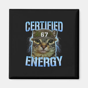 Imã Divertido Seis Sete 67 Meme Certificado Energia Ma