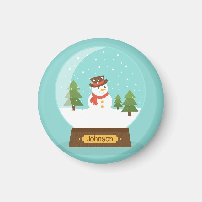 Imã DIVERTIDO! Snowman Magnet - Personalizado - Adicio (Frente)