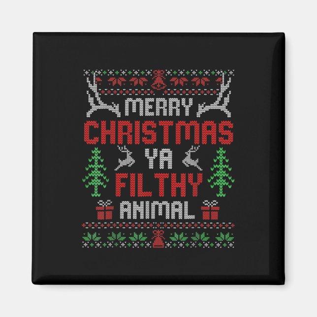 Imã Divertido Sozinho Em Filmes Domésticos Feliz Natal (Frente)