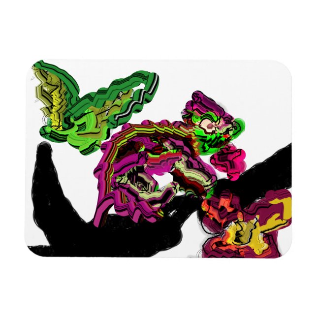 Ímã Divertimento de Chameleon da floresta chuvosa (Horizontal)