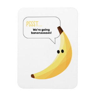 Ímã Dívidas Favoritas de Banana Retro Engraçadas Puns