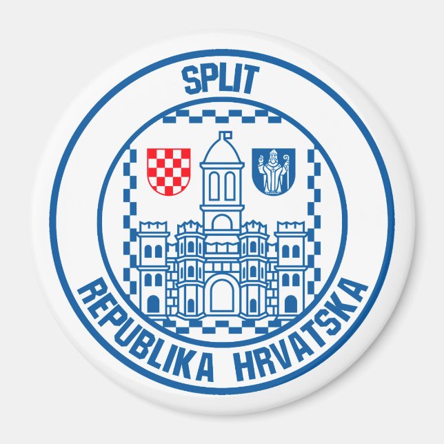 Imã Dividir emblema redondo (Frente)