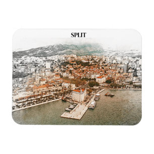 Ímã Dividir o Desenho da Porta de Vintagem da Croácia