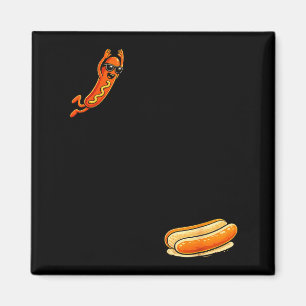 Imã Diving de hotdog mergulho engraçado hot dog