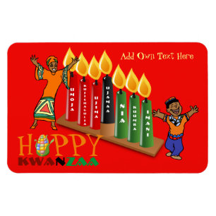 Ímã Divirta Feliz Kwanzaa 7 Princípios Personalizados
