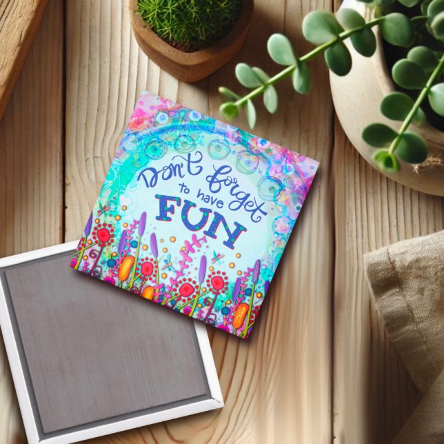 Imã Divirta-se Azul Bonito Inspirador Selvagens (Criador carregado)