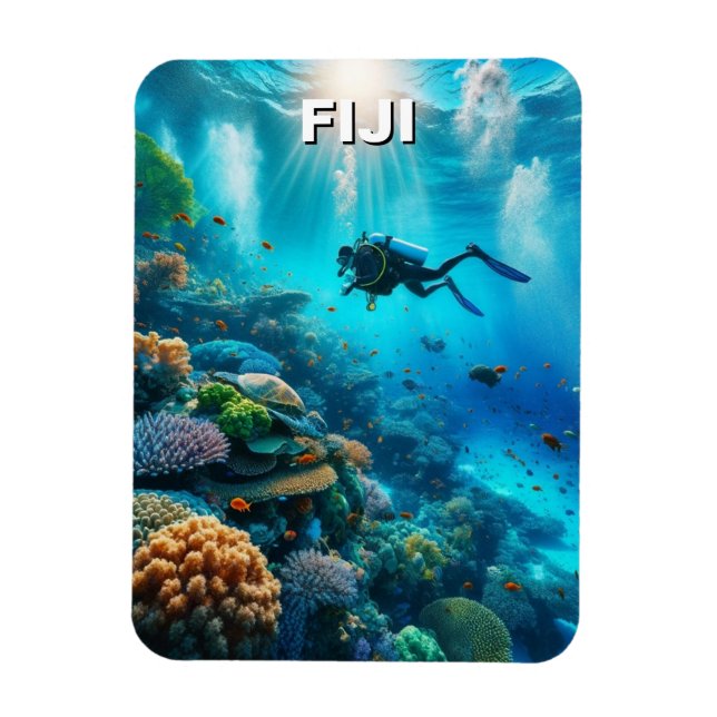 Ímã Divisor de mergulho em Fiji Scuba (Vertical)