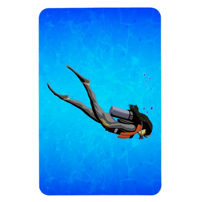 Ímã Divisor SCUBA de Mulher (Vertical)