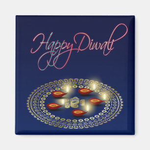 Imã Diwali feliz Ganesha Rangoli - ímã