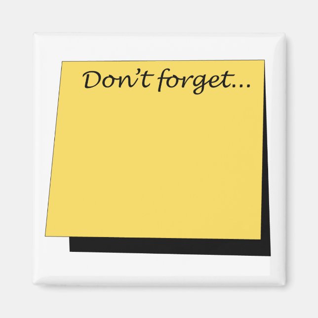 Imã DIY - "Sticky" Não se esqueça do Magnet (Frente)