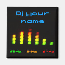 Imã Dj Adicione seu nome Bar do Equalizador Pessoal