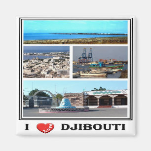 Imã DJ - Djibouti - I Love - Collage Mosaic