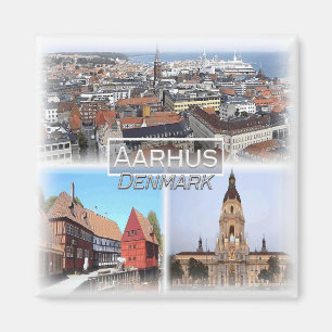 Imã DK0015 Europa, Dinamarca, Aarhus, Fridge