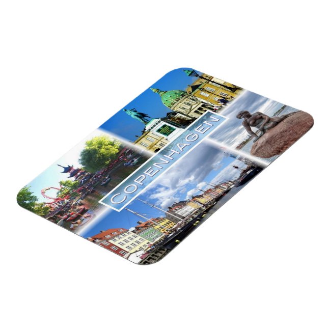 Ímã DK Copenhagen - Jardim Tivoli - Condado de Amalien (Left Side)