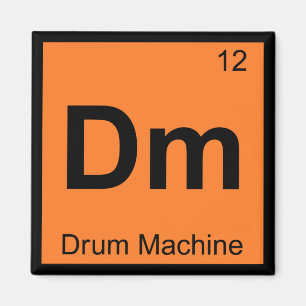 Imã Dm - Máquina de Bateria Símbolo da Tabela Periódic