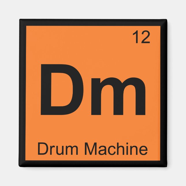 Imã Dm - Máquina de Bateria Símbolo da Tabela Periódic (Frente)