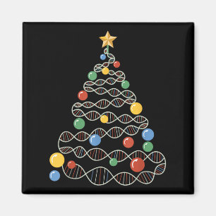 Imã Dna Christmas Tree Engraçado Science Puns De Natal