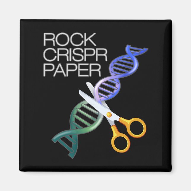 Imã Dna Funny Rock Paper Crispr Genetic Science Race  (Frente)