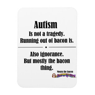 ímã do carro da tragédia do bacon do autismo