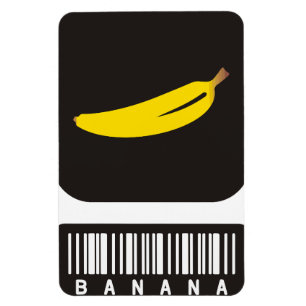 Ímã do código de barras da banana
