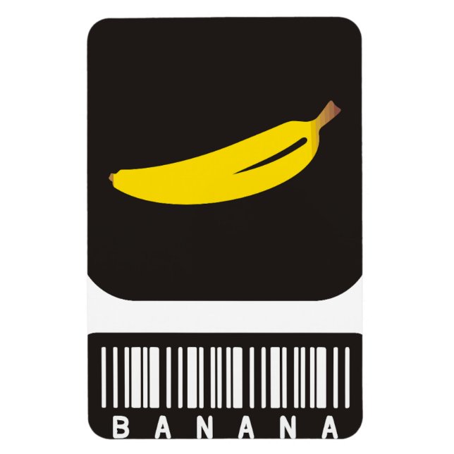 Ímã do código de barras da banana (Vertical)