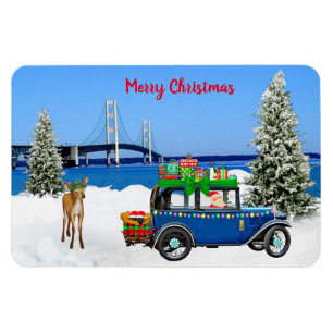Ímã do Natal do refrigerador da cidade de Mackin