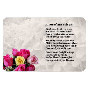 Ímã do poema do amigo dos rosas