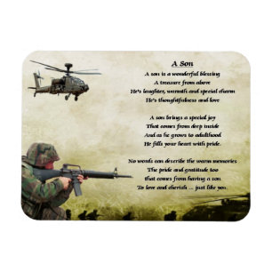 Ímã do poema do filho do soldado do exército