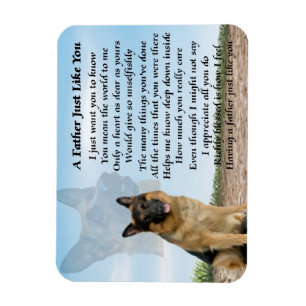 Ímã do poema do pai do cão de german shepherd